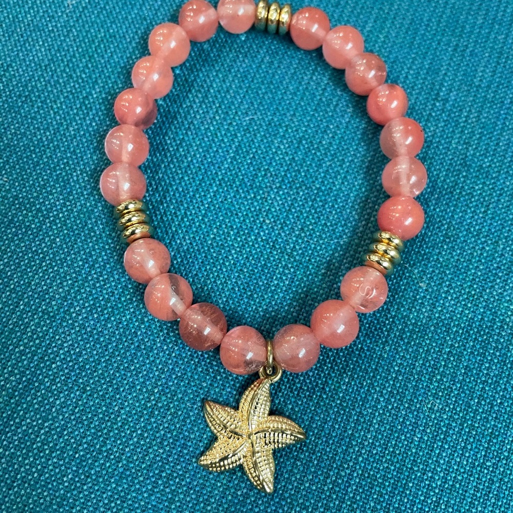 Set of 3 Starfish Charm Stretch Bracelets - Picture 3 of 5